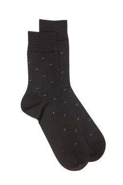 Black socks isolated on the white clipart