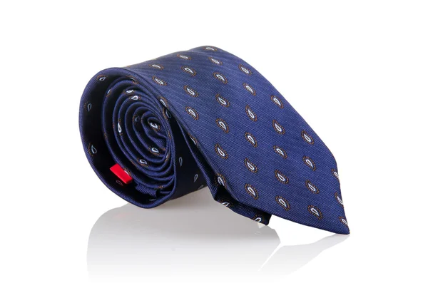 Elegant silk male tie ( necktie ) on white — Stock Photo, Image