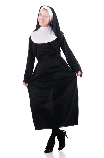 Young nun in religious concept — Stock Photo, Image