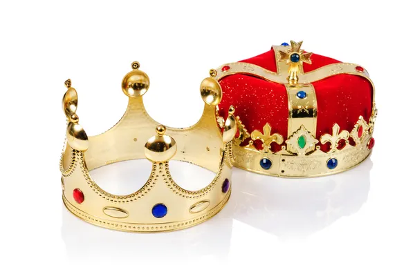 King crown isolerad på vit — Stockfoto