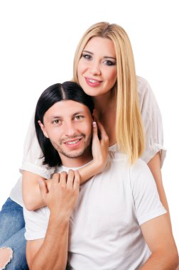 Birbirine aşık iki erkek ve kadın.