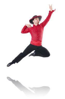 adam beyaz İspanyol dansları dans