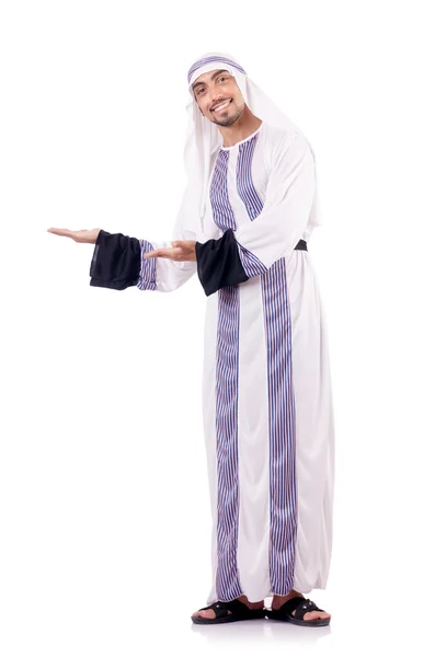 Arab man isolated on the white — Stock Photo, Image