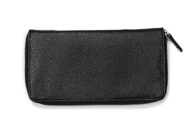 deri cüzdan üzerinde beyaz izole