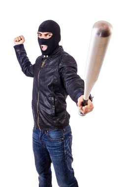 erkek katil üzerinde beyaz izole