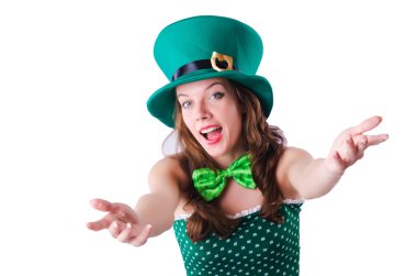 saint patrick kutlama kavramı içinde genç kız
