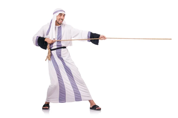 Arab muž v přetahované koncepce — Stock fotografie