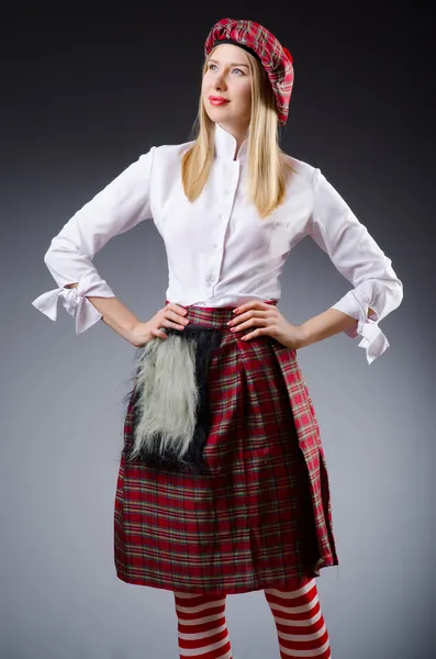 Scottish traditions concept with person wearing kilt — Stock Photo, Image