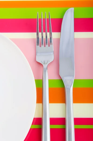 Table setting with knife and fork — Stock Photo, Image