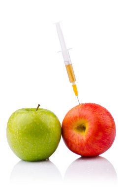 experimento con manzana y jeringas