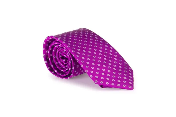 Elegante corbata masculina de seda (corbata) en blanco —  Fotos de Stock