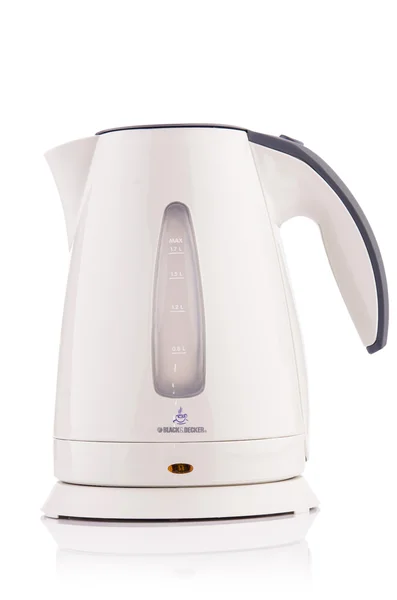 White electric kettle isolated — Stock Photo, Image