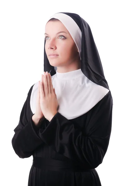 Young nun in religious concept — Stock Photo, Image