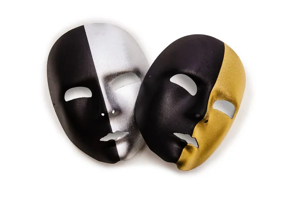 Masques brillants isolés sur fond blanc — Photo