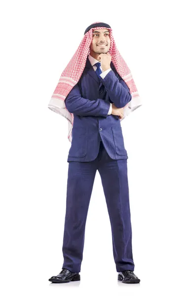 Arabische zakenman geïsoleerd op wit — Stockfoto
