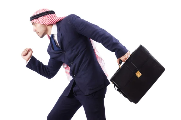 Arabský podnikatel izolovaný na bílém — Stock fotografie