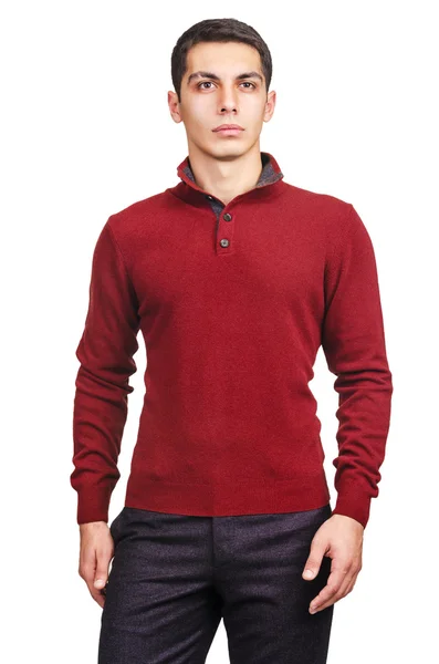 Male sweater isolated on the white — Stock Photo, Image