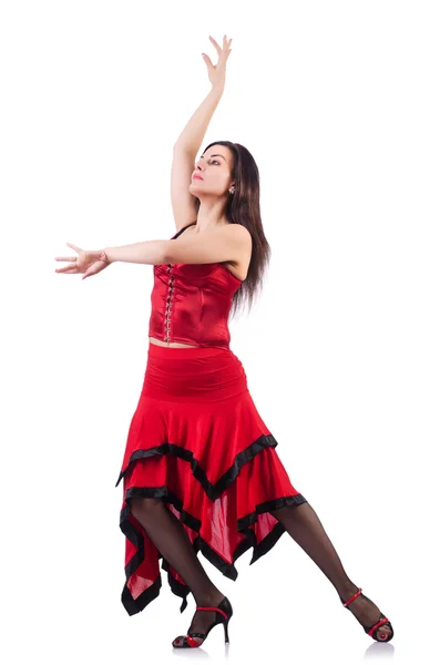 Bailarina bailando bailes españoles — Foto de Stock