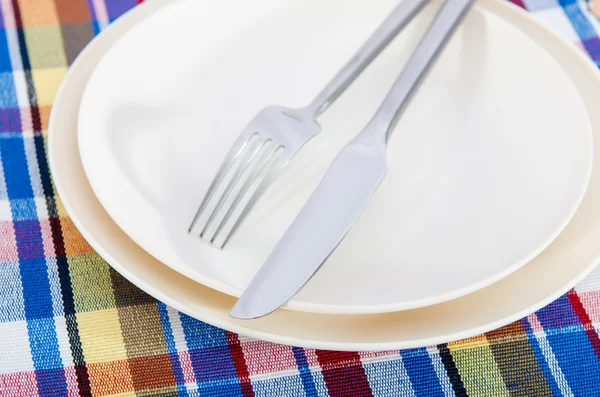 Table setting with knife and fork — Stock Photo, Image