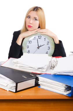 kadın çok fazla iş yerinden stree altında
