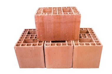 beyaz izole kil tuğla yığını