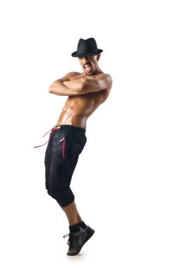 Beyaz yarı çıplak dansçı