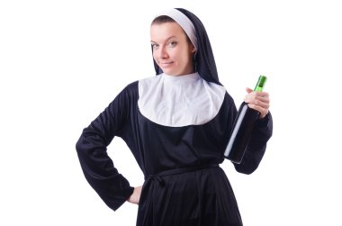 Kırmızı şaraplı rahibe.