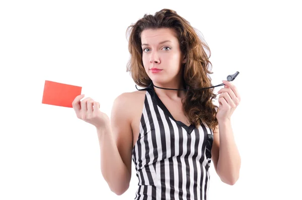 Woman judge isolated on the white — Stock Photo, Image