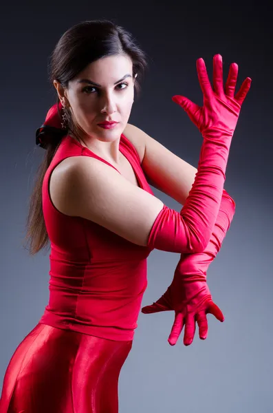 Female dancer dancing spanish dances — Stock Photo, Image