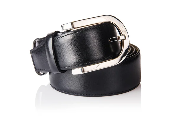Male elegant belt isolated on the white — Zdjęcie stockowe