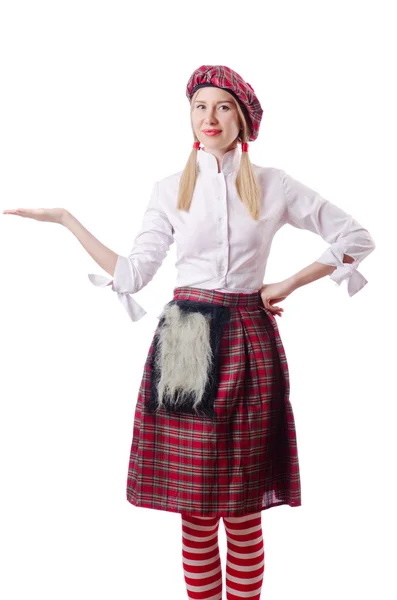 Scottish traditions concept with person wearing kilt — Stock Photo, Image