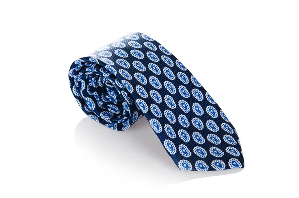 Elegant silk male tie ( necktie ) on white — Stock Photo, Image