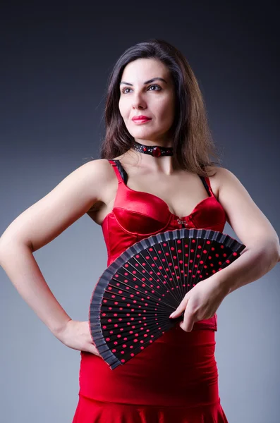 Female dancer dancing spanish dances — Stock Photo, Image