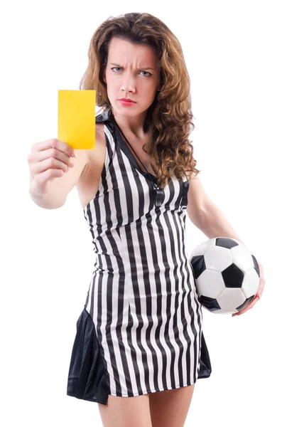 Woman judge isolated on the white — Stock Photo, Image