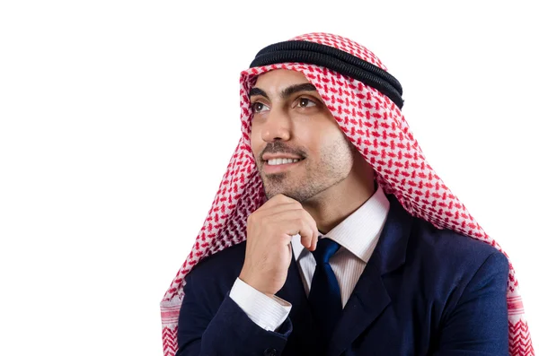 Homme d'affaires arabe isolé sur le blanc — Photo