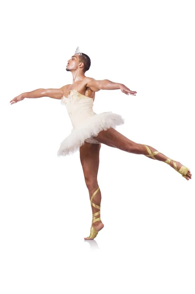 Svalová balet umělec v zábavný koncept — Stock fotografie