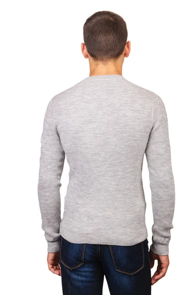 Männlicher Pullover isoliert auf dem weißen — Stockfoto