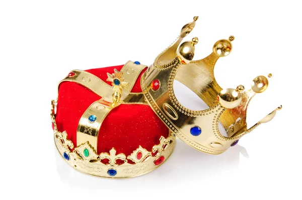 King crown isolerad på vit — Stockfoto