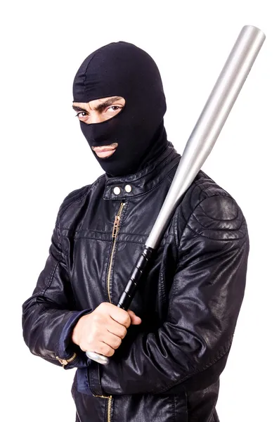 Male thug isolated on the white — Stock Photo, Image