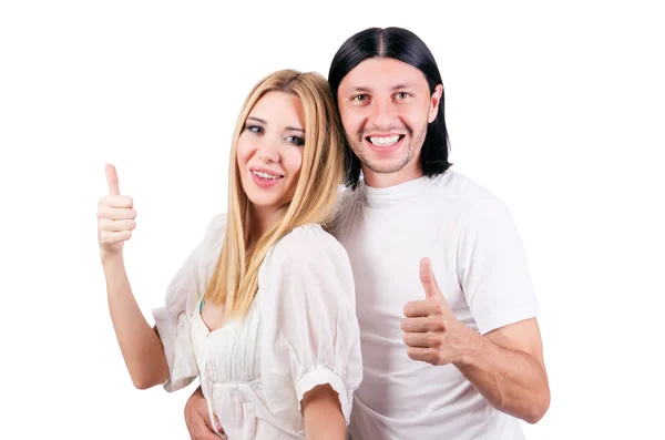 Pair of man and woman in love Stock Image