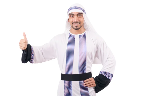 Άραβας επιχειρηματίας απομονωμένος στα λευκά — Φωτογραφία Αρχείου