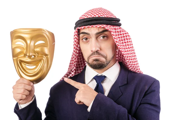 Araber forretningsmand isoleret på hvid - Stock-foto