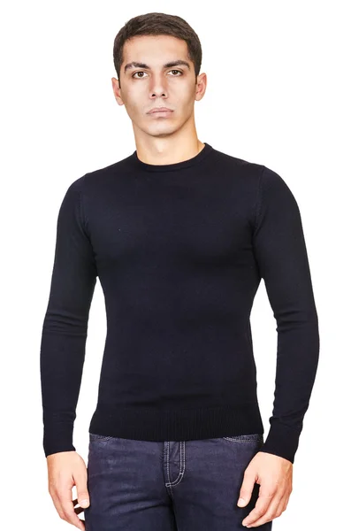 Männlicher Pullover isoliert auf dem weißen — Stockfoto