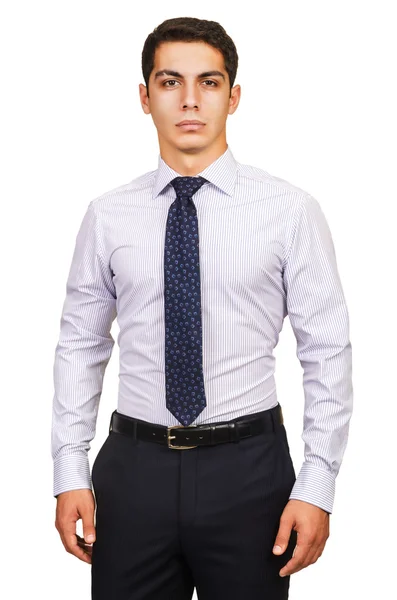 Modelo masculino con camisa aislada en blanco — Foto de Stock