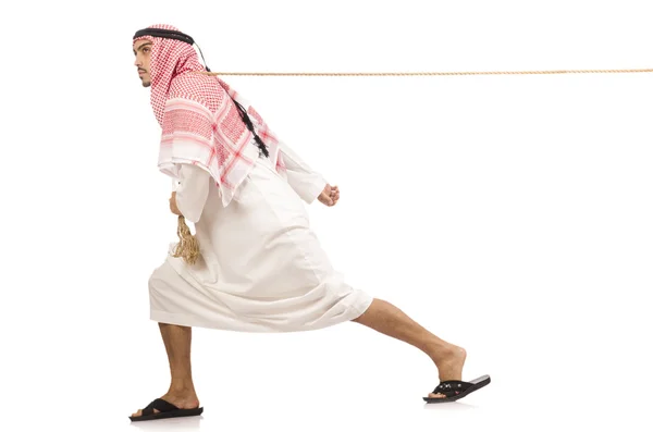 줄다리기 개념에서 아랍 사람 — 스톡 사진
