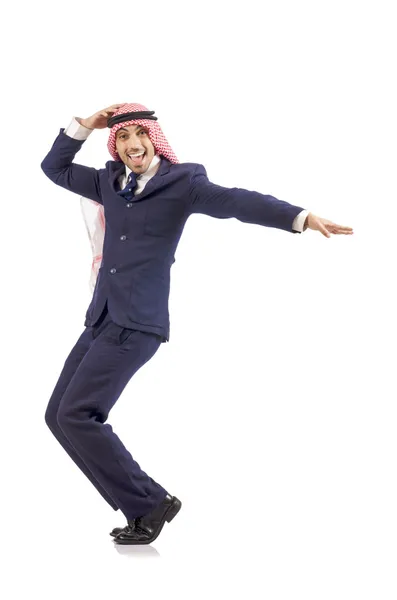 Arab man dancing from joy — Stock Photo, Image