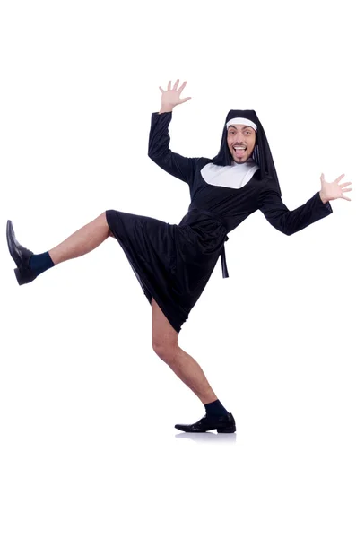 Monja masculina en divertido concepto religioso —  Fotos de Stock