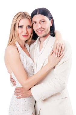 Birbirine aşık iki erkek ve kadın.