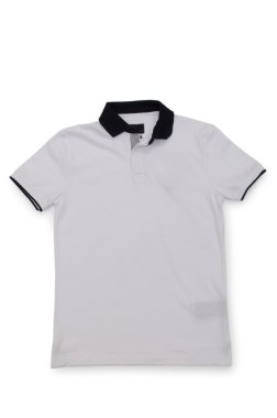 Beyaz arkaplanda yalıtılmış erkek tişörtü