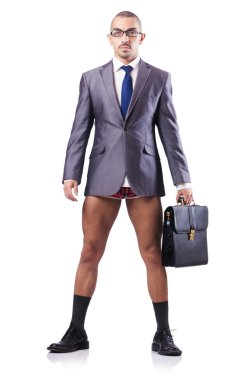 çıplak işadamı üzerinde beyaz izole